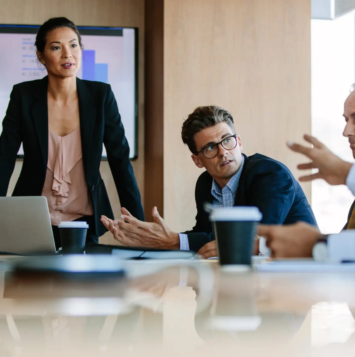 Business meeting in progress Business meeting in progress