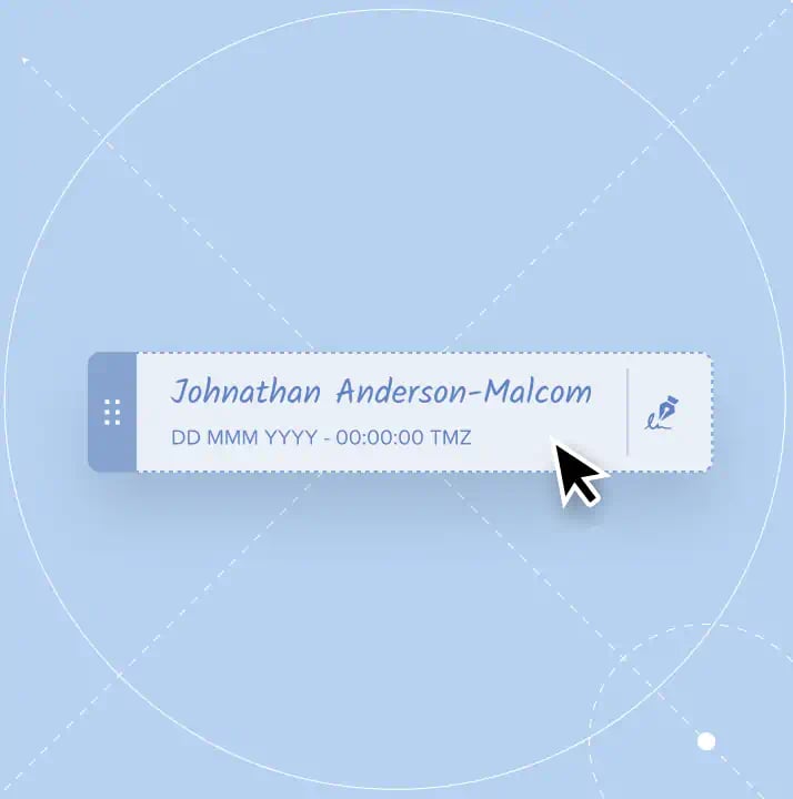 En begäran om digital signering av ett dokument